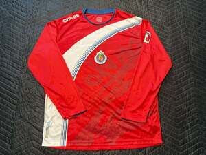 Chivas de Guadalajara Red Long Sleeve Official FMF Soccer Jersey Size L